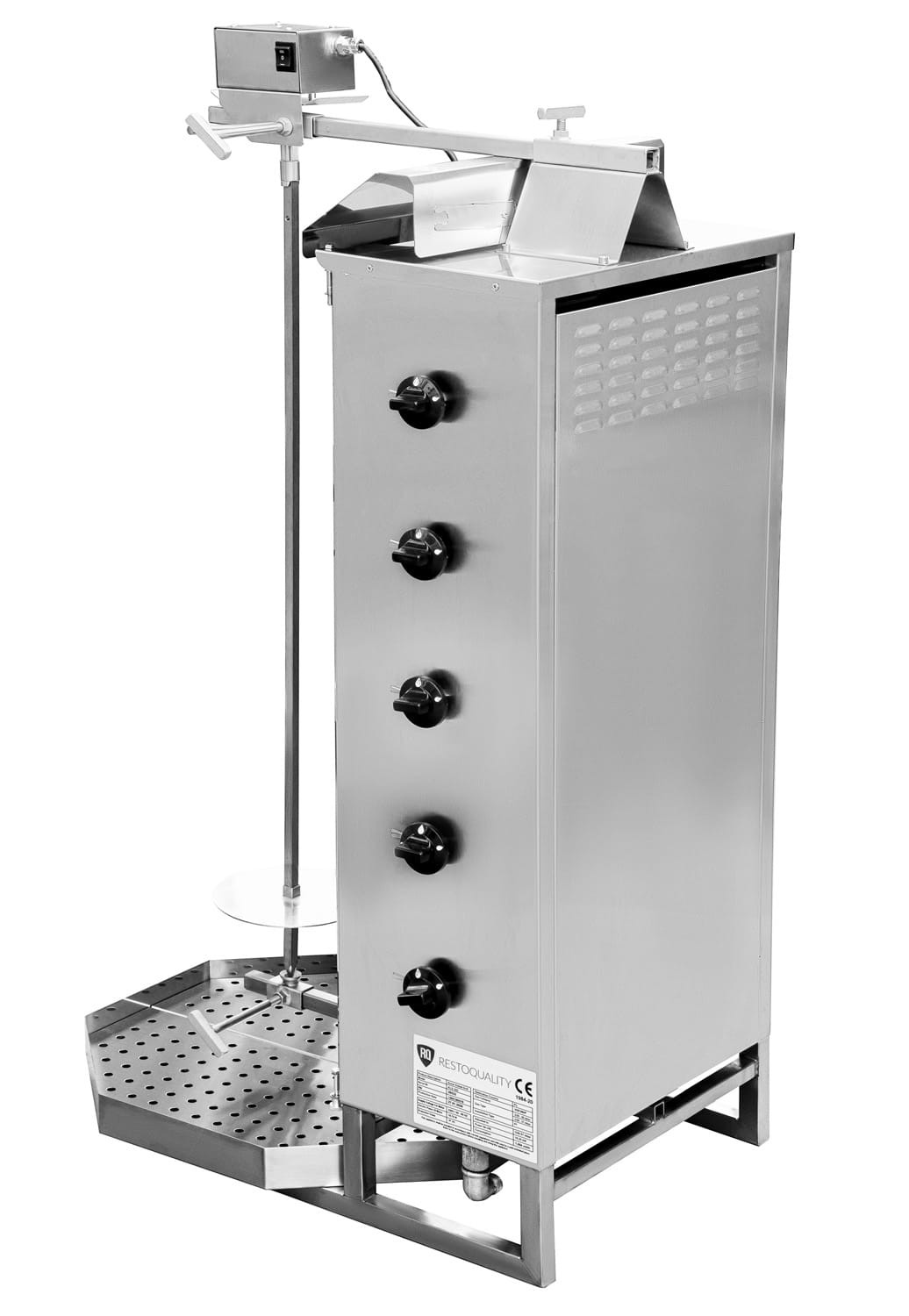 Gyros, opiekacz gazowy do kebaba, 5 palników, wsad 80kg KLG222 - obrazek 4