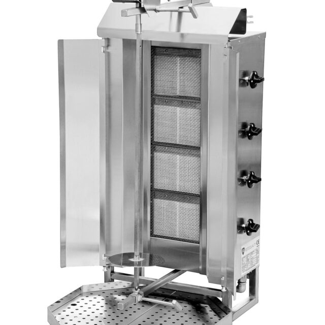 Gyros, opiekacz gazowy do kebaba, 4 palniki, wsad 60kg KLG221
