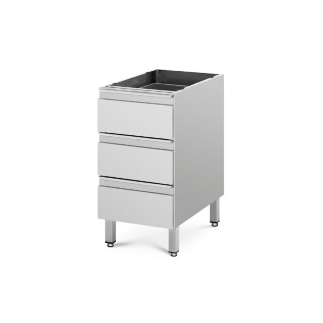 Blok 3 szuflad - głębokość 600 mm, 400x600x850 mm, szafka bez blatu
