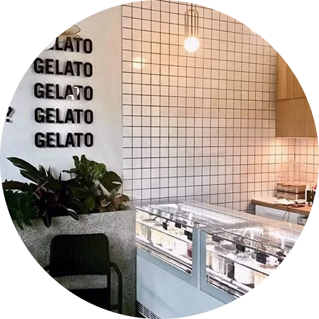 Kawiarnia Mio Gelato, Wrocław - Lodziarnia, witryny, zaplecze chłodnicze