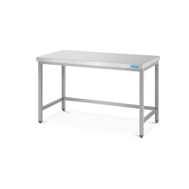 Stół do pracy - głębokość 600 mm, 1600x600x850 mm, stół z blatem bez rantu tylnego (A)